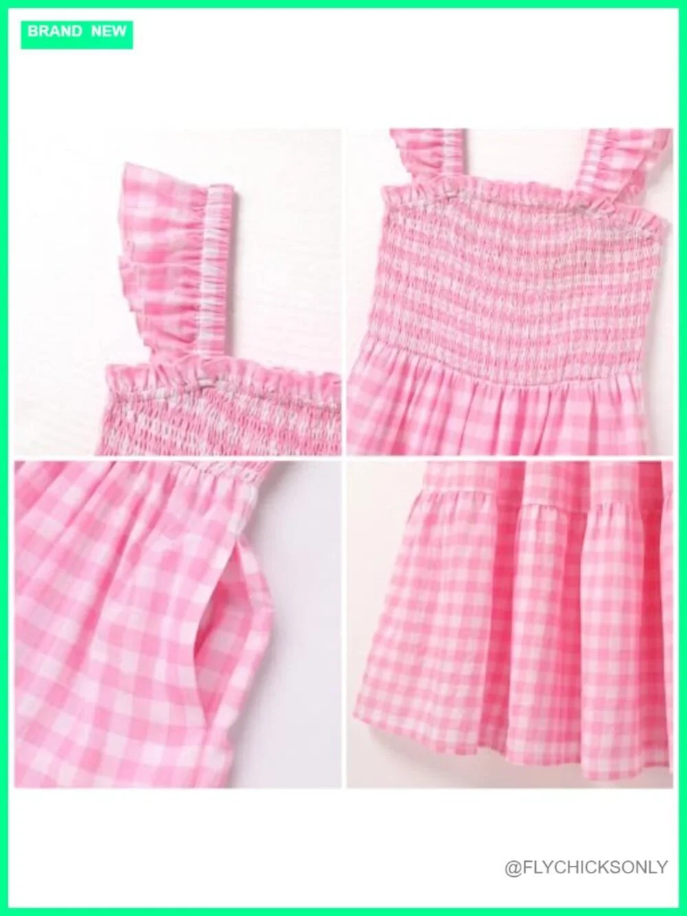 Mommy and Me Plaid Midi Dress Square Neck Ruffle Flowy Matching Outfits